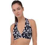 Punk Lives Halter Plunge Bikini Top