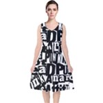 Punk Lives V-Neck Midi Sleeveless Dress 