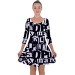 Punk Lives Quarter Sleeve Skater Dress