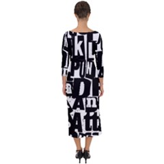 Quarter Sleeve Midi Bodycon Dress 