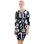 Punk Lives Quarter Sleeve Hood Bodycon Dress