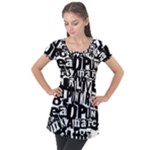 Punk Lives Puff Sleeve Tunic Top