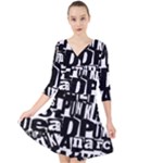 Punk Lives Quarter Sleeve Front Wrap Dress