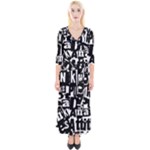 Punk Lives Quarter Sleeve Wrap Maxi Dress