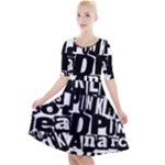 Punk Lives Quarter Sleeve A-Line Dress