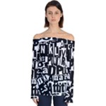 Punk Lives Off Shoulder Long Sleeve Top