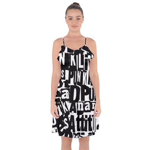 Punk Lives Ruffle Detail Chiffon Dress from ArtsNow.com