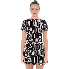 Drop Hem Mini Chiffon Dress 