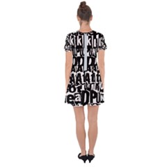 Drop Hem Mini Chiffon Dress 