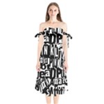 Punk Lives Shoulder Tie Bardot Midi Dress