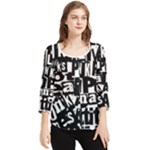 Punk Lives Chiffon Quarter Sleeve Blouse