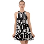 Punk Lives Halter Tie Back Chiffon Dress