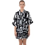 Punk Lives Half Sleeve Satin Kimono 