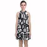 Punk Lives Velvet Halter Neckline Dress 