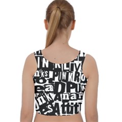 Velvet Racer Back Crop Top 