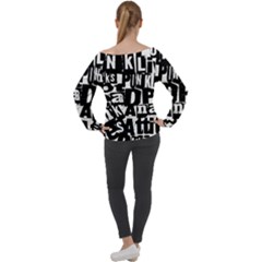 Off Shoulder Long Sleeve Velour Top 