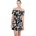 Punk Lives Off Shoulder Chiffon Dress