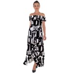 Punk Lives Off Shoulder Open Front Chiffon Dress