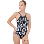 Punk Lives High Neck One Piece Swimsuit