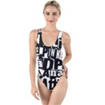 Punk Lives High Leg Strappy Swimsuit