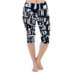 Punk Lives Lightweight Velour Cropped Yoga Leggings