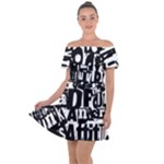 Punk Lives Off Shoulder Velour Dress