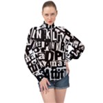 Punk Lives High Neck Long Sleeve Chiffon Top