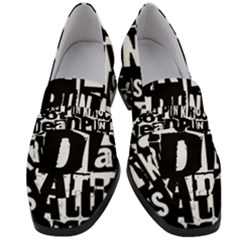 Women s Chunky Heel Loafers 