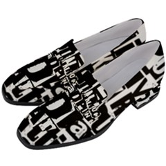 Women s Chunky Heel Loafers 