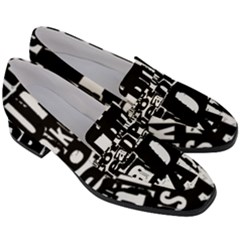 Women s Chunky Heel Loafers 