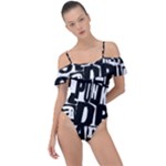 Punk Lives Frill Detail One Piece Swimsuit