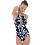 Punk Lives Plunge Cut Halter Swimsuit