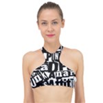 Punk Lives High Neck Bikini Top