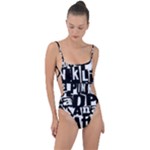 Punk Lives Tie Strap One Piece Swimsuit