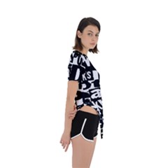 Asymmetrical Short Sleeve Sports T-Shirt 