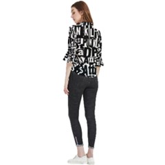 Loose Horn Sleeve Chiffon Blouse 