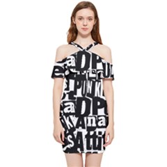 Shoulder Frill Bodycon Summer Dress 