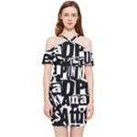 Punk Lives Shoulder Frill Bodycon Summer Dress