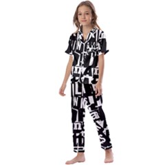 Kids  Satin Short Sleeve Pajamas Set 