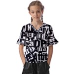 Punk Lives Kids  V-Neck Horn Sleeve Blouse