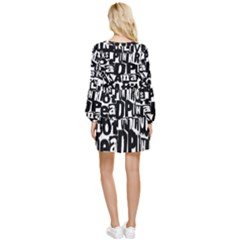 Tiered Long Sleeve Mini Dress 
