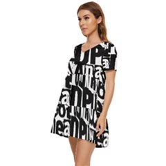 Tiered Short Sleeve Babydoll Dress 