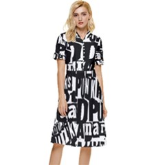 Button Top Knee Length Dress 
