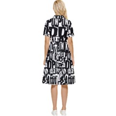 Button Top Knee Length Dress 