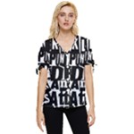 Punk Lives Bow Sleeve Button Up Top