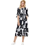 Punk Lives Bow Sleeve Chiffon Midi Dress