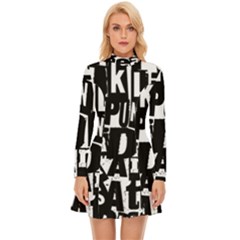 Long Sleeve Velour Longline Dress 