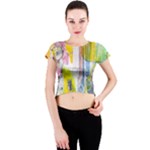Graffiti Graphic Crew Neck Crop Top