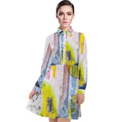 Long Sleeve Chiffon Shirt Dress 