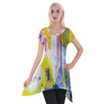 Graffiti Graphic Short Sleeve Side Drop Tunic